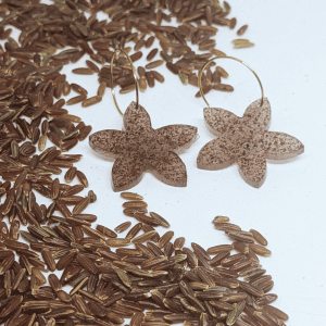 ALBOR · Pendientes de arroz rojo