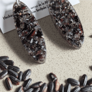 CRISÁLIDA · Pendientes de arroz black