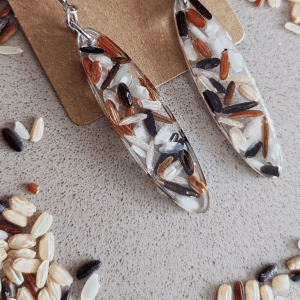 SEMILLA · Pendientes de semillas de arroz